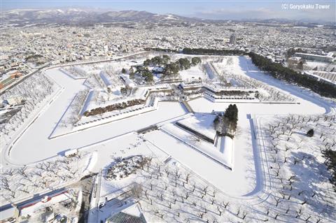 五稜郭公園（五稜郭タワー入場は別料金：おひとり1,000円）